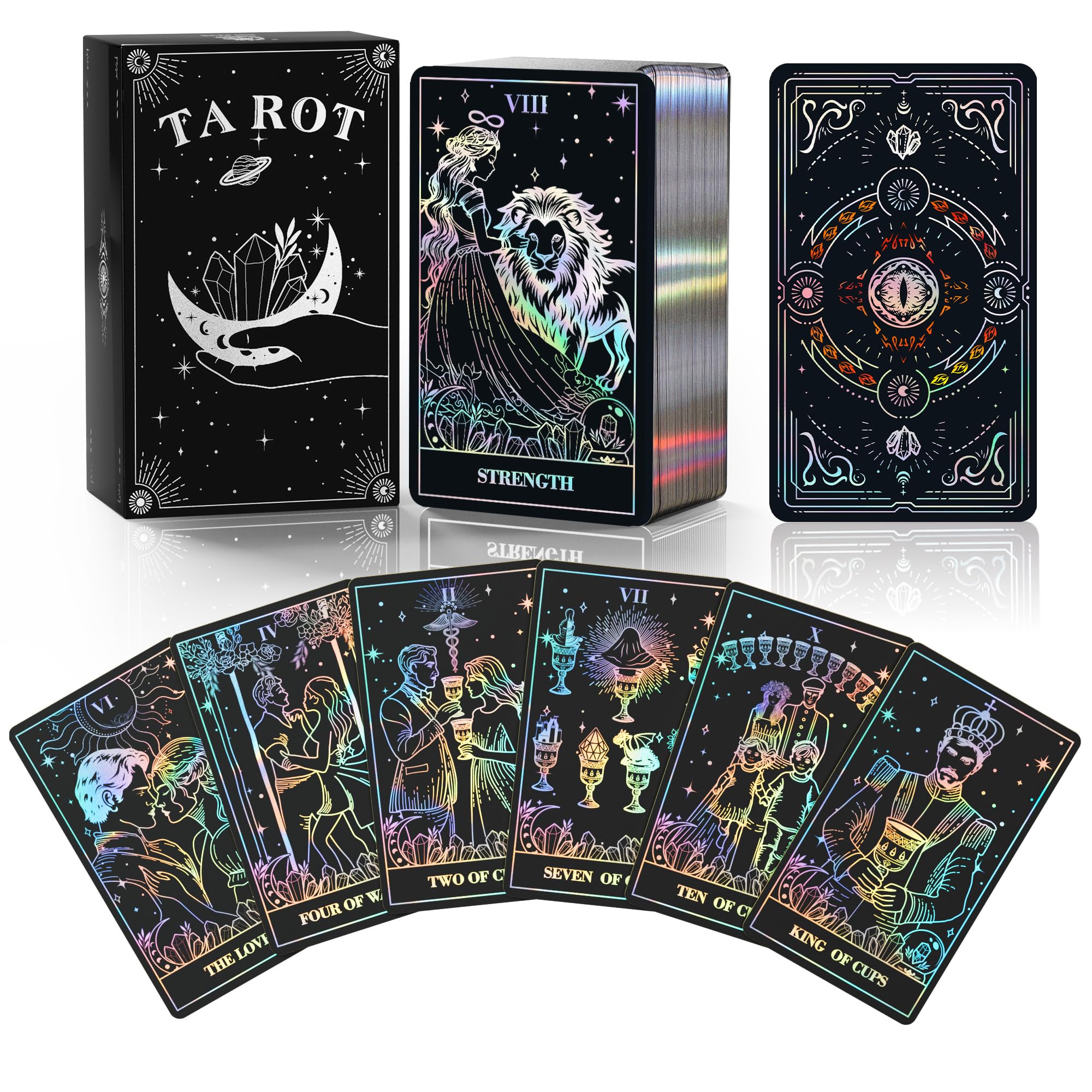 Amazon.co.jp: WJPC シルバーホイルエッジ タロットカード ガイド